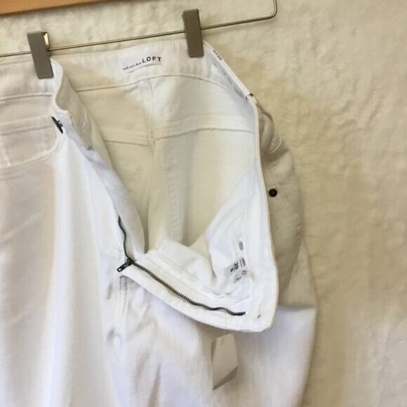 Loft White Curvy High Waist Straight Jeans - Picture 7 of 11